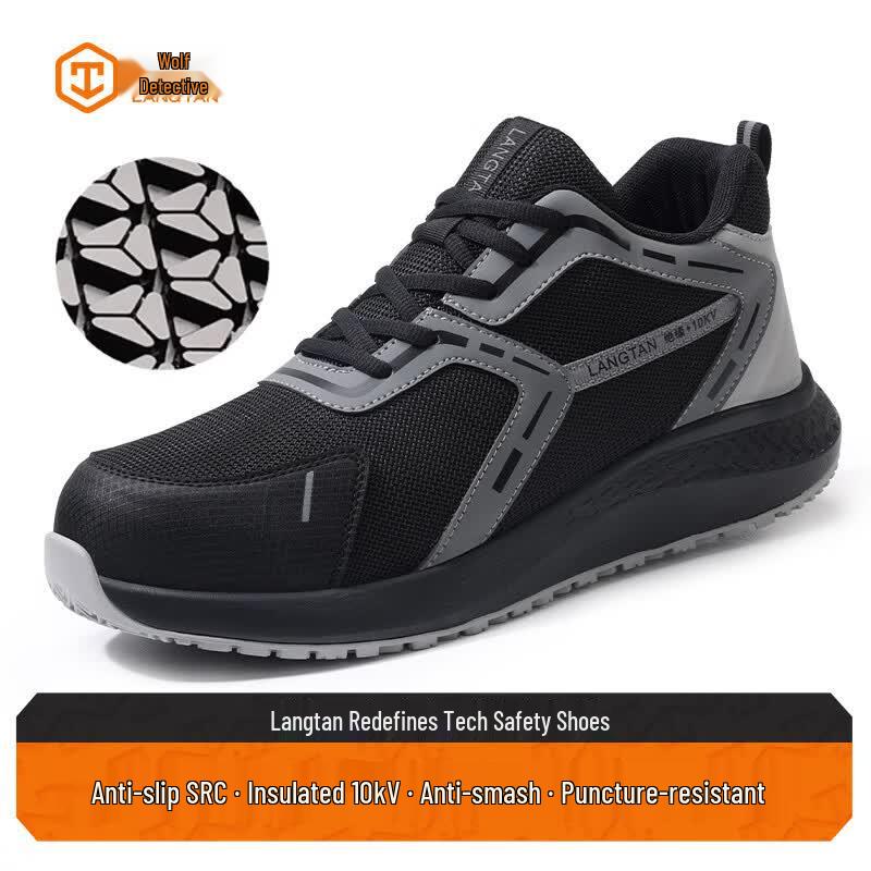 Langtan G232LT Men s Breathable 10KV Insulated Anti-Smashing Puncture-Resistant Safety Shoes 43