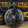 Kieszonkowy zegarek kwarcowy w stylu steampunk, vintage, ażurowa bransoletka, wisiorek dla mężczyzn i kobiet, dodatek do swetra, prezent świąteczny