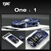 TPC Auf Lager 1:64 ONE Blaue Carbonfaser-Motorhaubenstreifen Geöffnete Haube Diecast Automodell Sammlung Miniaturspielzeug