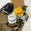 Canvas Small Circle Bag With Zipper Closure For Casual Daily Use Womens Fashion