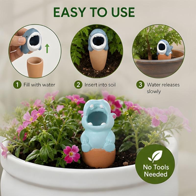 Clay Pot Waterer Set of 6 for Herbs and Small Containers, Top Fill Watering Stakes for Busy Schedules and Daily Use Around Pots Indoors