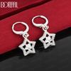 925 Sterling Silver Openwork Five-Pointed Star Pendant Earrings - Exquisite Gift Jewelry