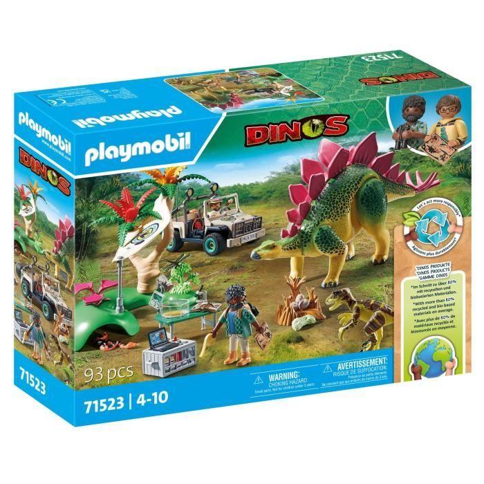 Playmobil 71523 campement des explorateurs dinosaures, dinos, 93 pièces, dès 4 ans