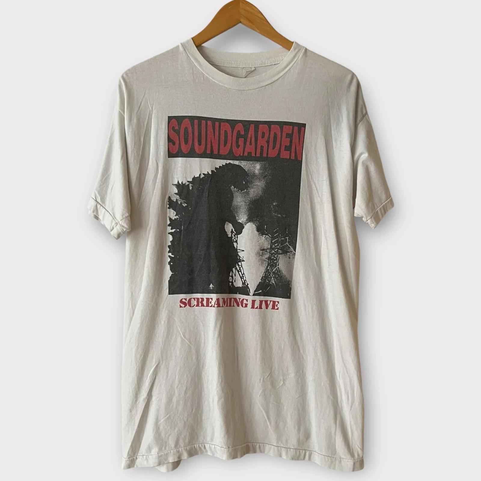1988 Soundgarden Screaming Live Vintage Band Promo Tee Shirt All Size S-5XL S