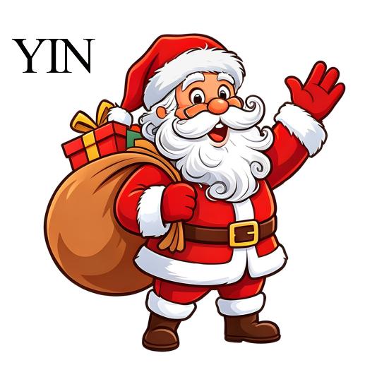 Decorative Christmas Wall Stickers Santa Claus Switch Sticker, Light Decal for Xmas Holiday, Party Supplies Removable Self-Adhesive Sticker