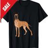 Great Dane Lover Illustration For Owner T Shirt Vintage Washed Streetwear Top For Everyday Wear Designer Clothes Casual