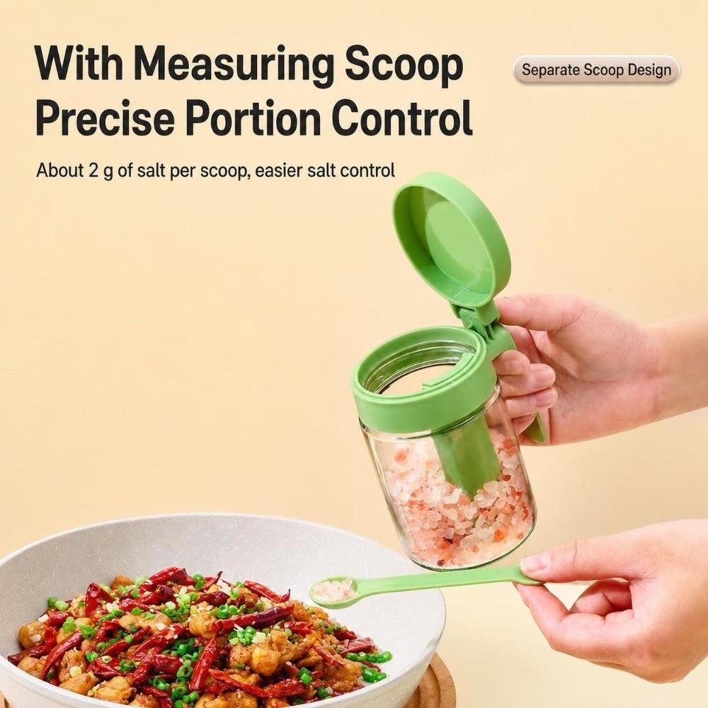 Self Sealing Lid Spice Storage Container Kitchen Seasoning Jar Cooking Flavor Storage