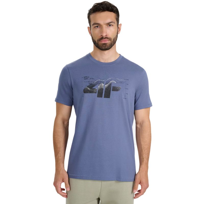 Men's 4F M2359 Denim T-Shirt, 100% Cotton, Size S