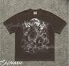 Dragon Moon T-Shirt: Vintage Washed Espresso Graphic Tee