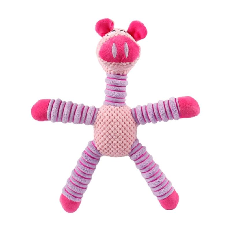 Squeak Dog Toy Interactive Stuffed Chew Toy Keep Teeth Healthy Reduce Boring