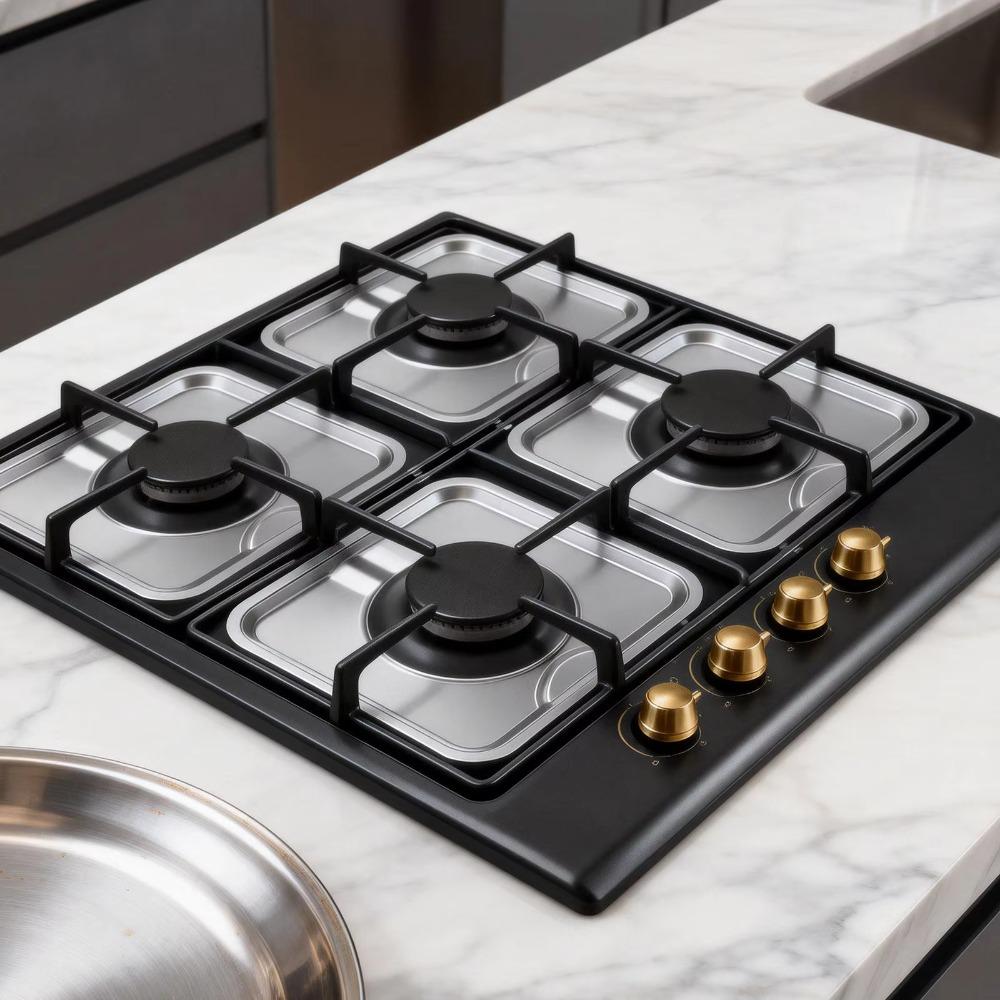 Stain-resistant Square Gas Stove Drip Oil Pan Stainless Steel Gas Range Top Protector  Kitchen