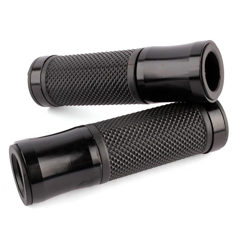 2X 7/8" Motorcycle CNC Bike Bicycle Aluminum Handlebar Rubber Gel Hand Grips For Honda Yamaha Kawasaki Suzuki Benelli