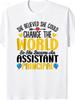 1pc Mens Graphic T Shirt She Believed She Could Change The World So She Became An Assistant Principa