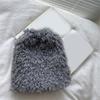 Women Furry Leg Warmers with Letter Label Aesthetic Winter Warm Fuzzy Plush Boot Cuffs Leg Gaiters Socks Streetwear
