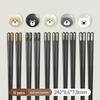 Cartoon Antibacterial Non-slip High-Temperature Resistant Alloy Chopsticks - Mildew Proof, High-End Design for One Person.