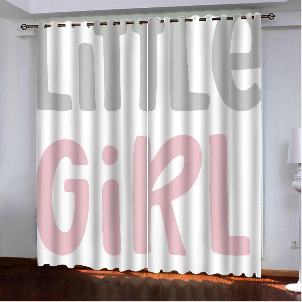 High Density Blackout Curtains Alphabet Series Digital Printing Curtains