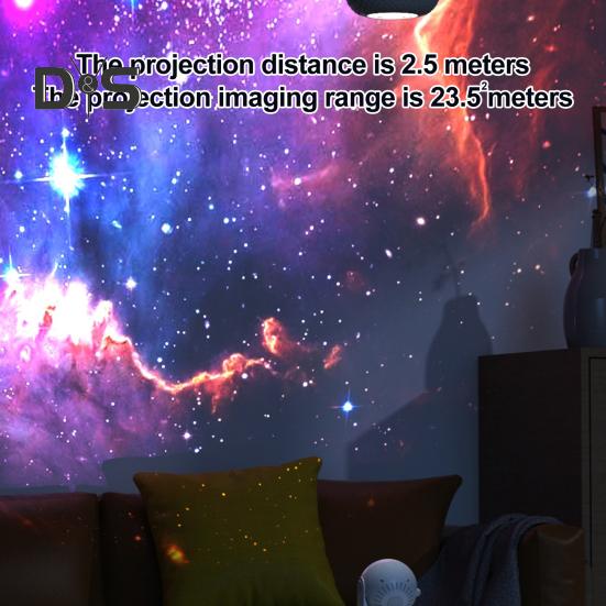 Lampa projekcyjna kompatybilna z Bluetooth z timerem, obracana o 360 stopni, z regulowanym ostrym światłem, lampka nocna sufitowa, lampa projektora gwiazd