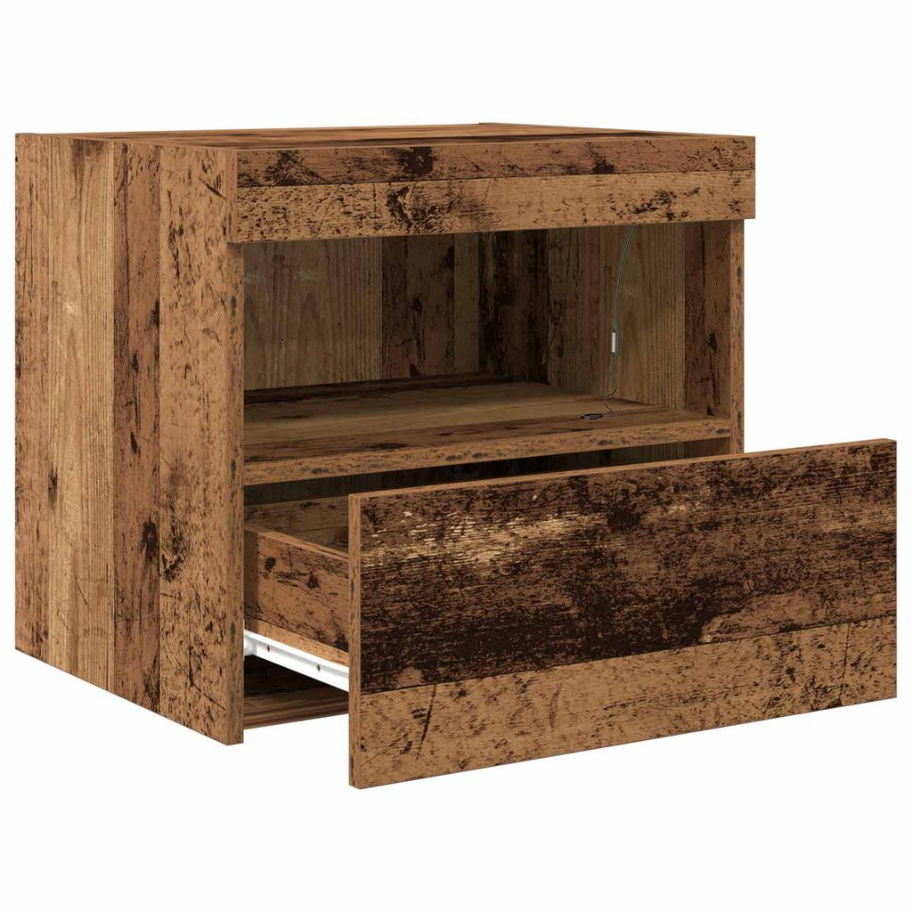 Nightstand with Drawers Reclaimed Wood Look 50 x 40 x 45 cm Engineered Wood