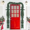 Christmas Cedar Garland Artificial Pine and Cypress Vine with Lights Christmas Table Curtain Outdoor Indoor Winter Decoration