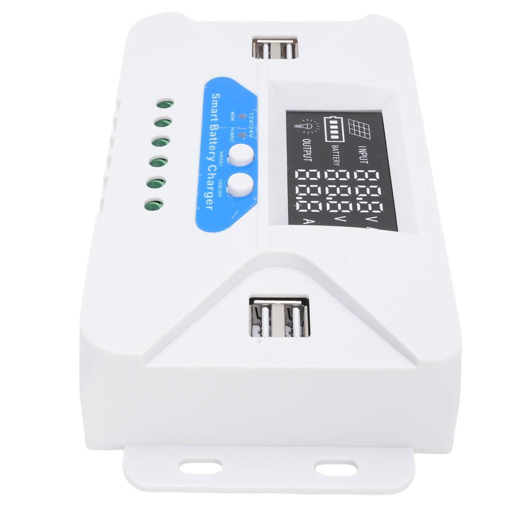 20A Adaptive Solar Charge Controller Solar Panel Regulator with 4 USB Ports for Lithium Ion Battery