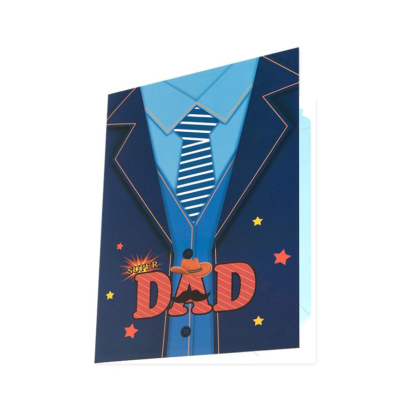 Happy Father'S Day Pop Up Card 3D Greeting Cards Gift For Dad Grandfather Best Dad Paper Greeting Card With Envelope