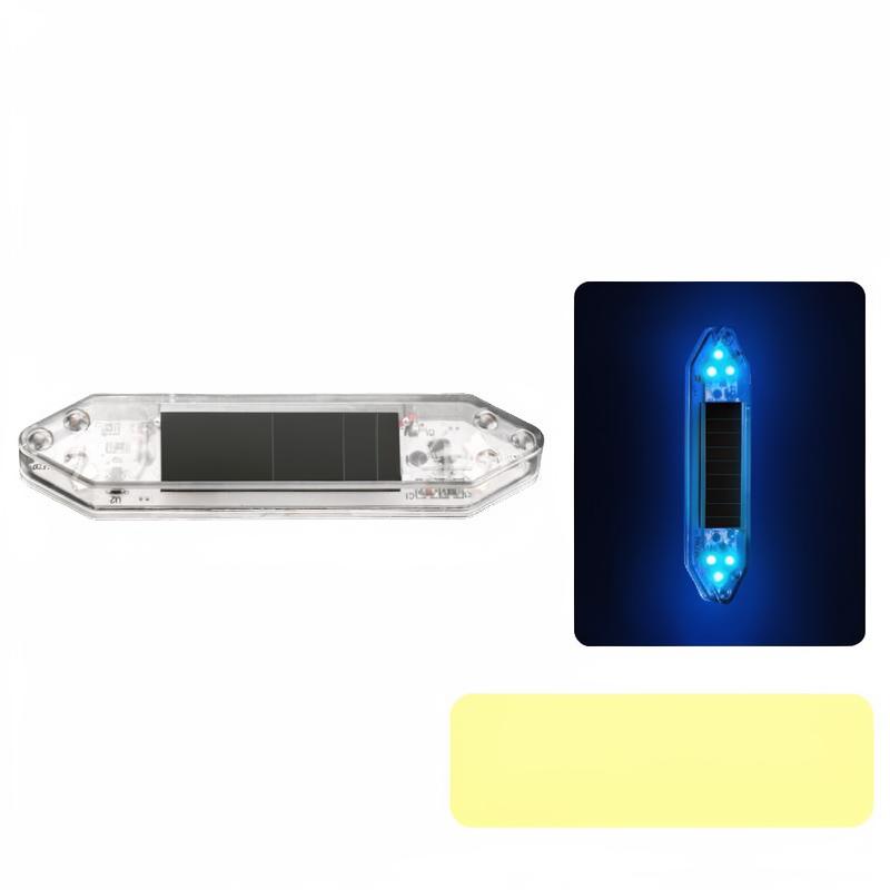 Universal Solar Powered Warning Strobe Light Wireless Vibration Sensor Anti Rear End Signal Lamp For Car Auto Motorcycle