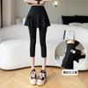 Women's High Waist Skirt Pants Pocket Design Three Quarter Shark Pants Loose Fit Breathable Yoga Shorts Tennis Skirt Pants
