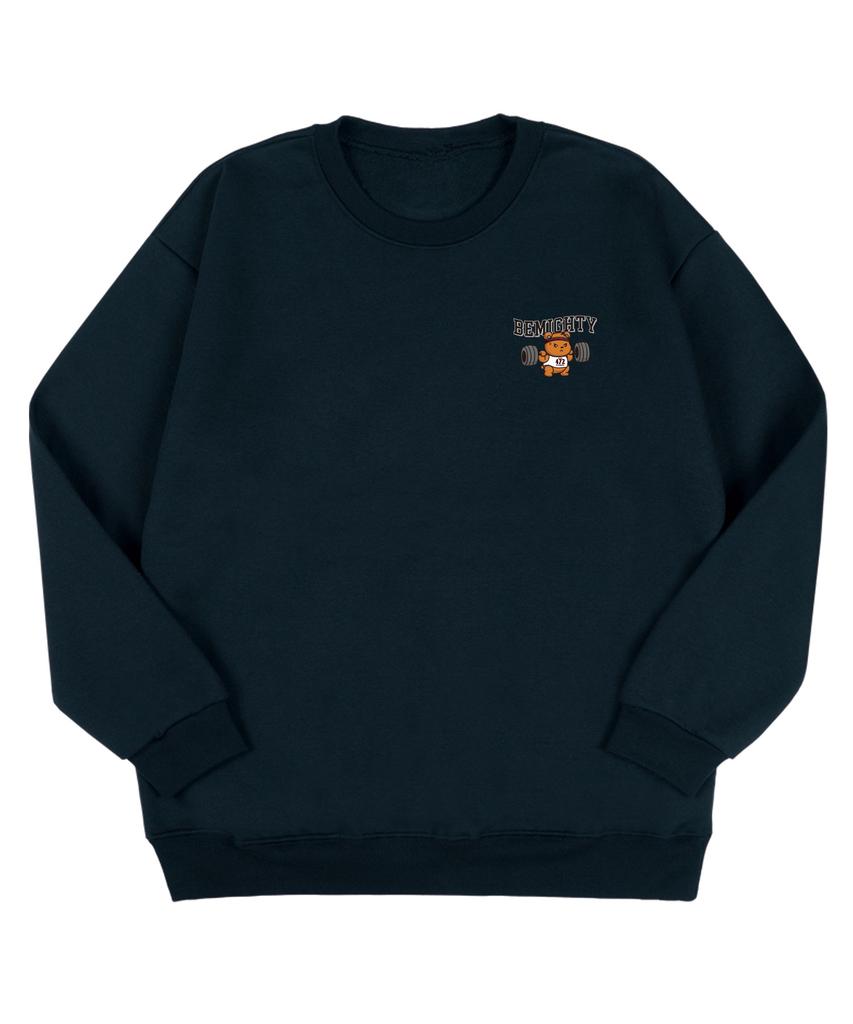 BEMIGHTY Babel Bear Brushed Oversized Sweatshirt [Melan Grey]