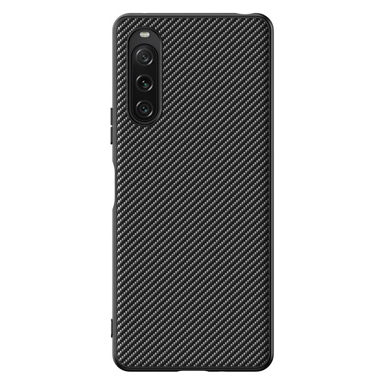 Suitable for Sony Xperia 10 V mobile phone case Carbon fiber Kevlar pattern anti-drop ultra-thin Sony leather case protective case sony xperia10-v