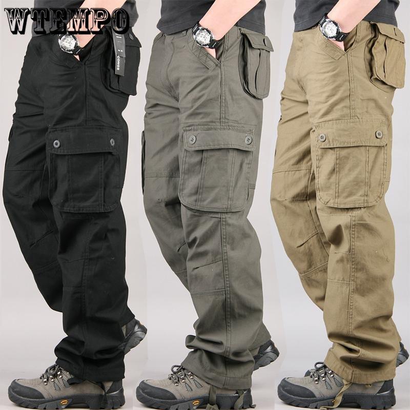 

Хлопковые износостойкие брюки-карго с множеством карманов Прямые брюки Рабочие брюки Рабочие брюки Свободные и толстые брюки