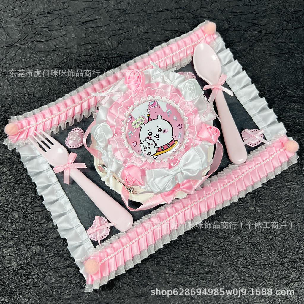 Dinner Plate Finished Pain Board Pain Bandaging Board White Gu Mei Self-push Cake Bar Knife and Fork Pain Board Photo Props