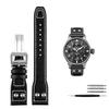 Für IWC Big Pilot Mark 18 Spitfire Braun blau Rindsleder Faltschließe Uhrenarmband Herren Echtes Leder Nieten Armband 21 22mm