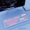 Hot-Swappable 104-Key Mechanical Gaming Keyboard for Girls, Wired, Blue/Black/Brown/Red Switches, Dual-Color Design