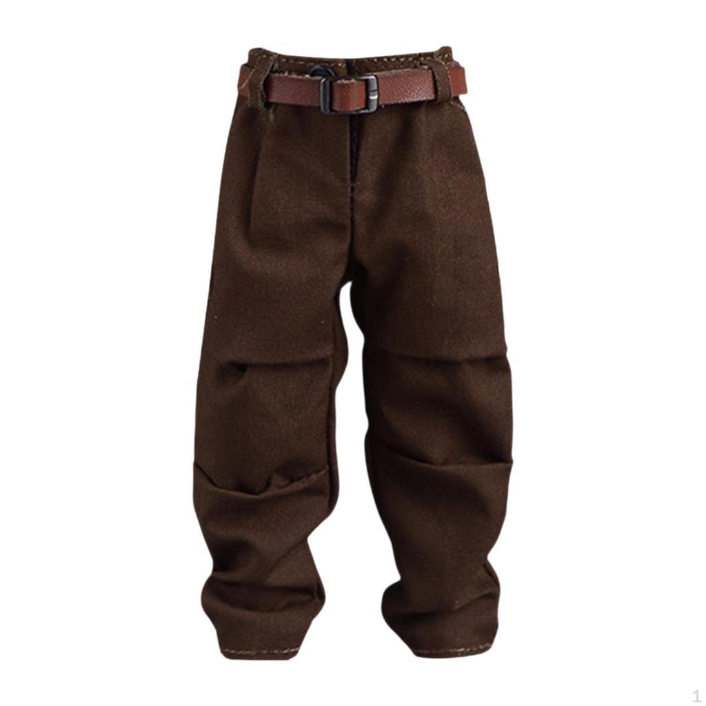 1/12 Doll Pants and Belt Action Figures Clothes Dress Up for 6 Inch Male