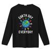 Womens Earth Day Everyday T Shirt Black 2XL Vintage Washed Homme Casual Comfortable Soft Streetwear Unisex Designer Clothes