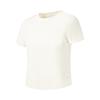 Li Ning T Shirts Women's Ivory Crew Neck Moderate Straight Fit ATSW498-1