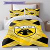 AEK FC Pattern Bedding Set Quilt Cover Pillowcase Home Decor Gift (1 * Duvet Cover + 2 * Pillowcase, Without Core)