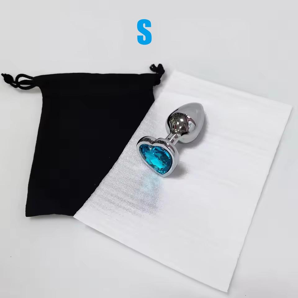 Heart Base Metal Anal Plug Stainless Beginner 5 Size Butt Plug Anus Masturbation Stimulator Dildos Adult Sex Toys For Man Women