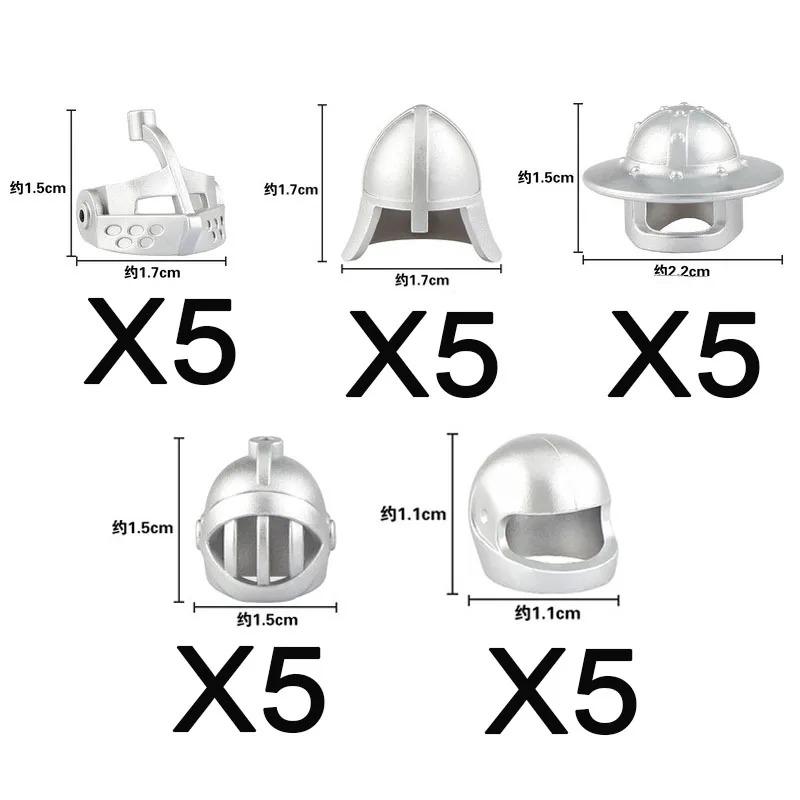 MOC Medieval Weapon Knight Building Block Accessories Character Helmet Hat Academic Gown Axe Sword Shield Brick Toy Gift K073