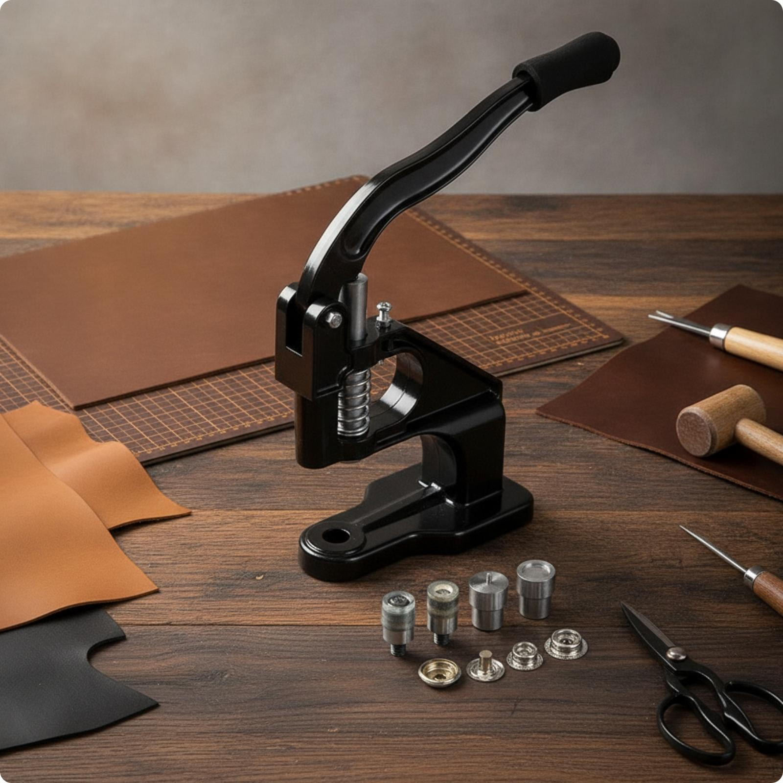 Adjustable Rivet Press with Clamping Base