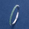 Green Zircon Small Round Stone Wedding Band Stackable Rings For Women Vintage CopperColor Engagement Promise Minimalist Jewelry