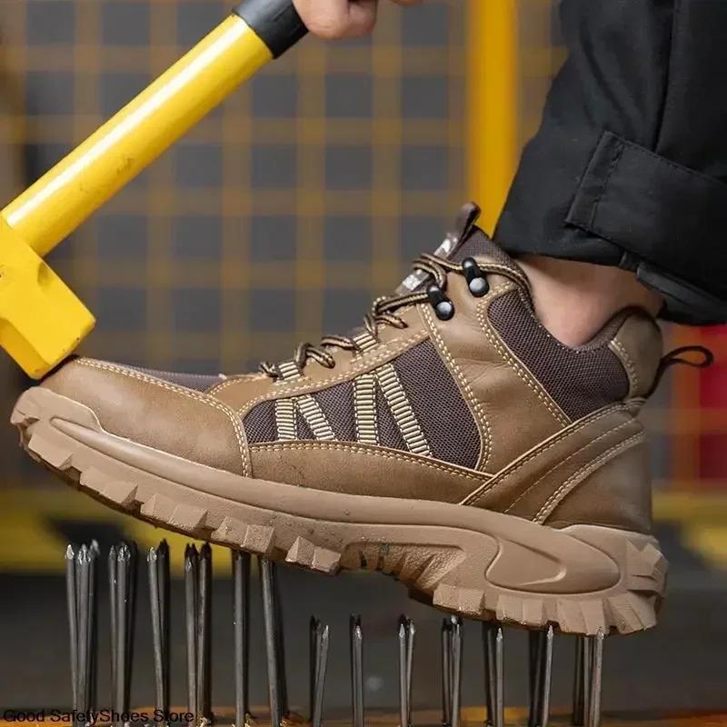 High Top Safety Shoes Men Steel Toe Shoes Men Women Indestructible Work Safety Boots Labor Protection Shoes Protective Sneakers