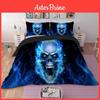 Elegant 3d Blue Fire Skull Duvet Cover Pillow Cases Quilt Cover Bedding Set For Every Occasion