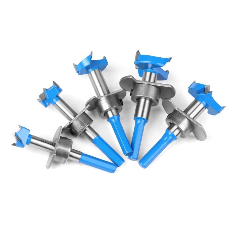 Carbide Tipped Wood Cutter Hinge Hole Opener With Hexagonal Shank For Precise Drilling Control In Furniture Making