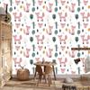 Pink foxes in the forest wallpaper for living room and bedroom 50x1000