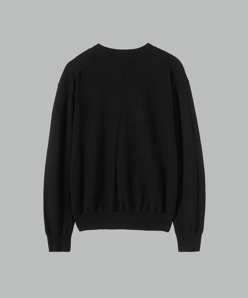 NONBLANK Washable Henley Neck Knit_Black