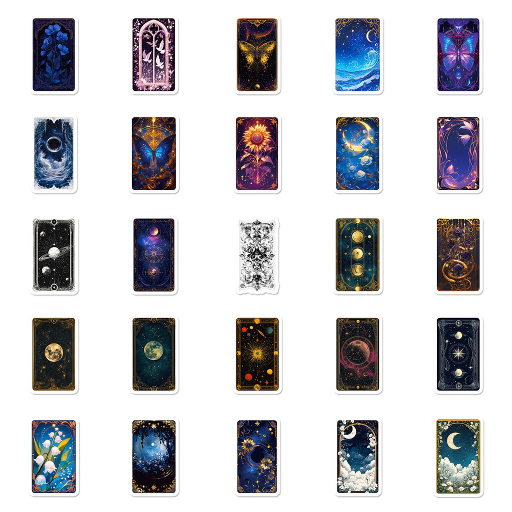 50 New Mysterious Starry Sky Night Sky Stickers Shein Butterfly Flower Starry Sky Combination Creative Stickers