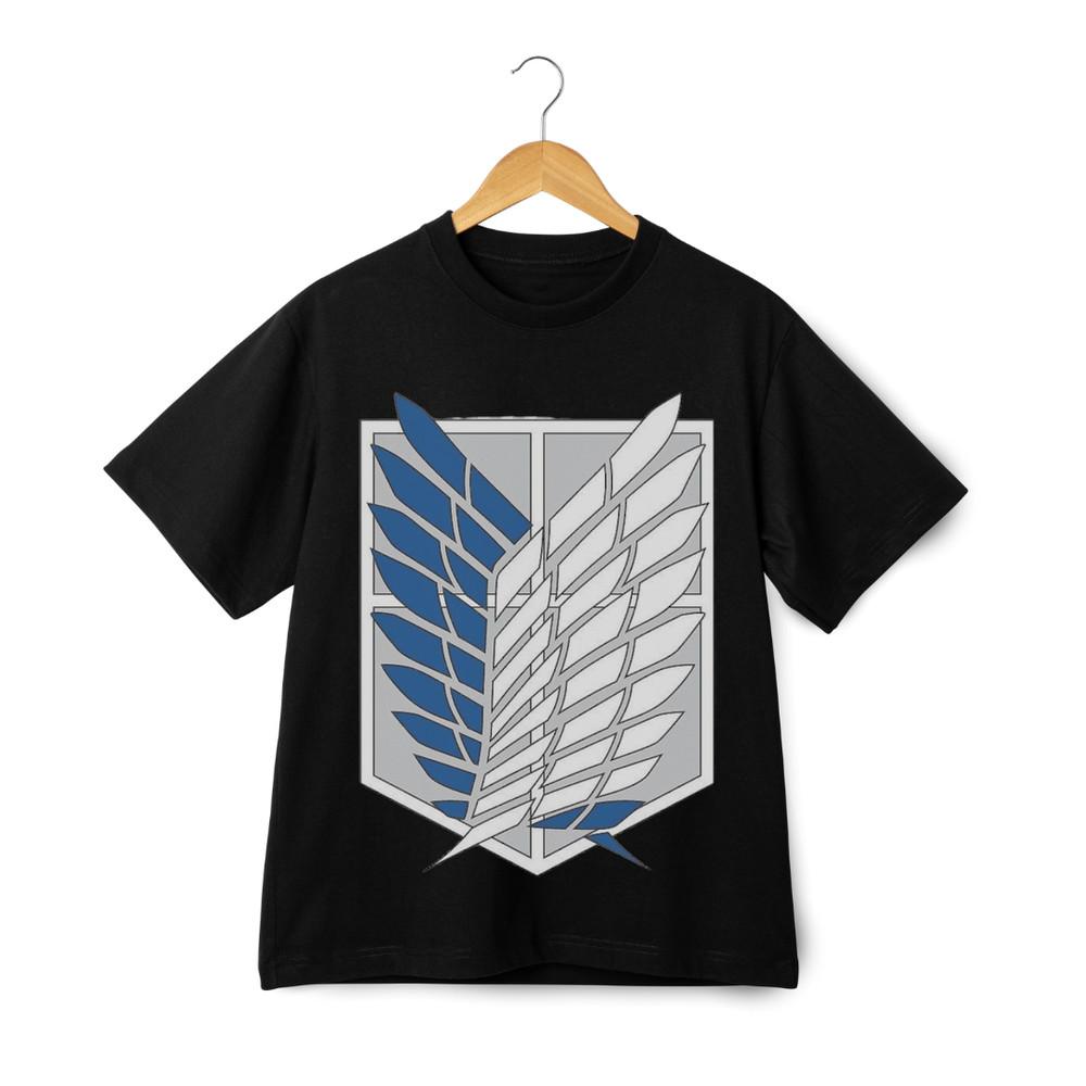 

Логотип Разведкорпуса Атака Титанов Унисекс Графическая футболка Аниме Футболка с коротким рукавом S