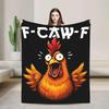 FCAWF Rooster Chef I Am Cooking Plush Blanket Flannel Throw for Couch Bed Soft Quality Bedspread Gift