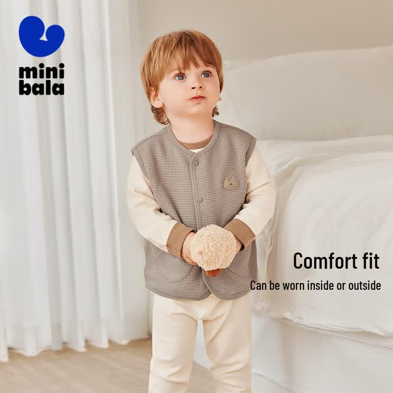 Mini Balabala Kids Pure Cotton Thermal Vest 100